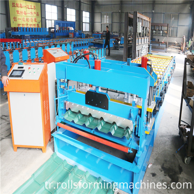 Şekillendirme Makinesi popüler Çelik Çini Rulo Popular Steel Tile Roll Forming Machine